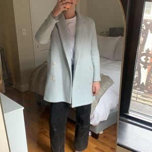 ZARA Sky Blue Peacoat Size M